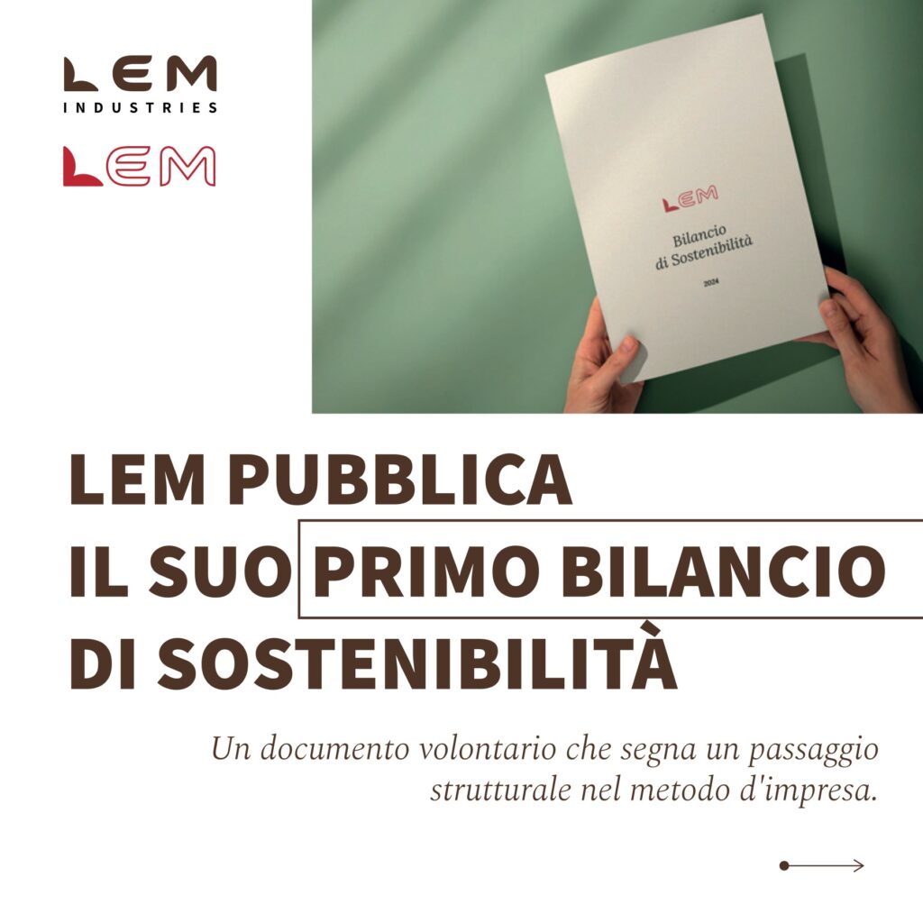 È online il primo Bilancio di Sostenibilità di LEM S.R.L.